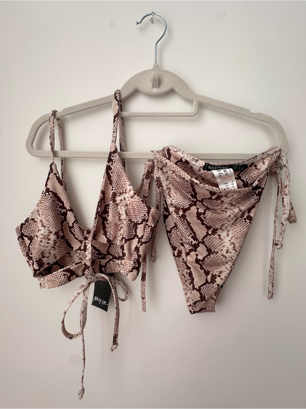 Nasty Gal Snake-Print Bikini Set - NWT